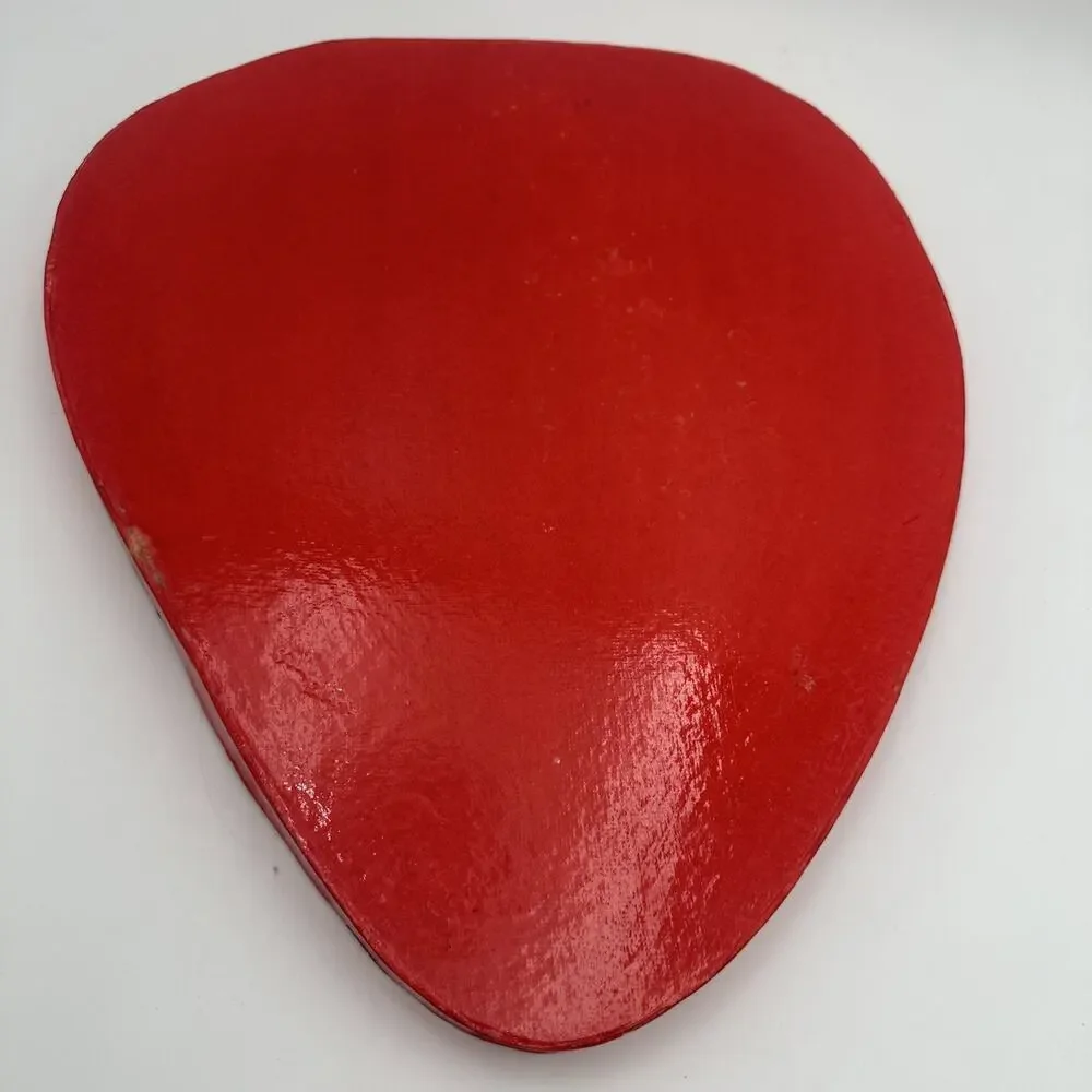 Vtg Handmade Paper Mache Sturdy Strawberry Serving Tray Platter